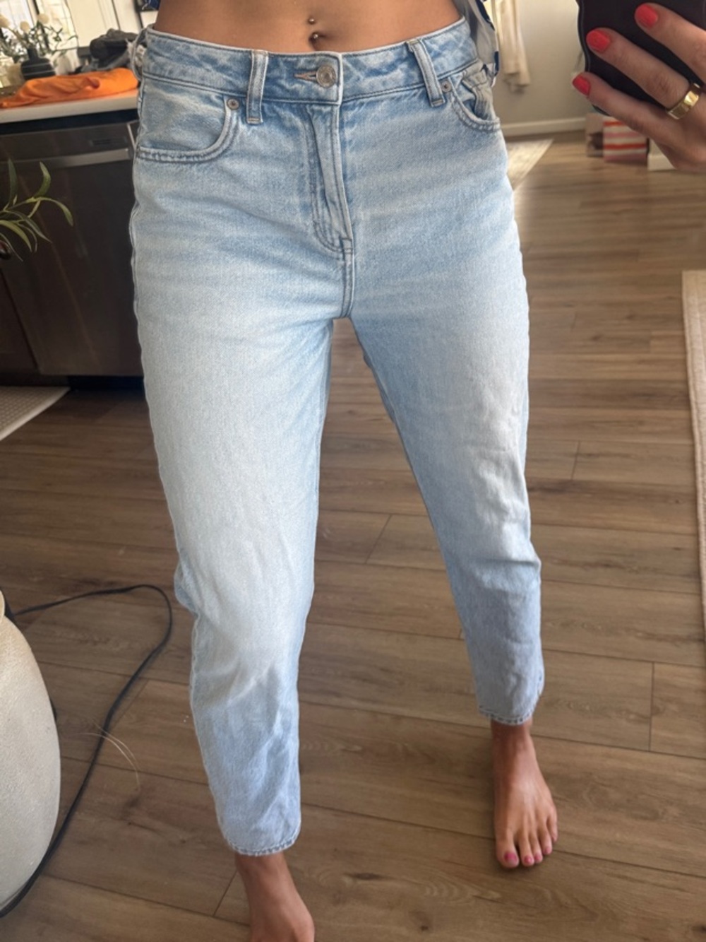 American Eagle Outfitters Light Blue Boyfriend Jeans - Picture 2 of 4